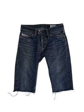 Diesel « Viker-R-Box » Dark Wash Cutoff Denim Bermuda Shorts